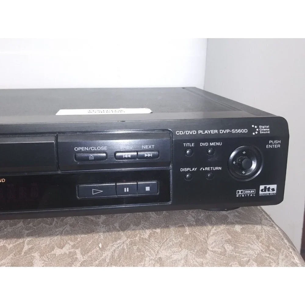 Sony CD/DVD Player DVP-S560D Dolby Digital 5.1 Output Tested WORKS No Remote